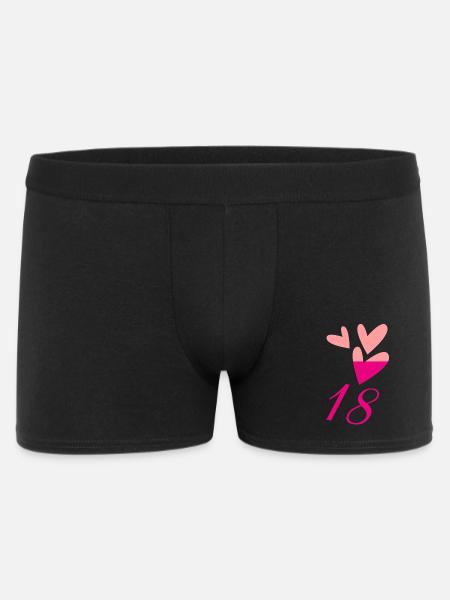 18. 18 ANNI. 18° ANNIVERSARIO. COMPLEANNO 18 ANNI. - Boxer da uomo - nero