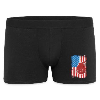 Patriotischer US Imker - Männer Boxer Shorts - Schwarz - Vorne