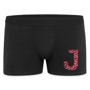 Letter J - bisous shirt - Men's Boxer Shorts - black - Front