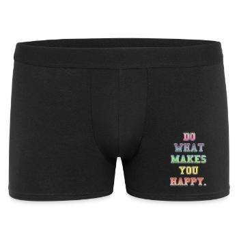 Inspirational Colourful Happiness Message - Men's Boxer Shorts - black - Front