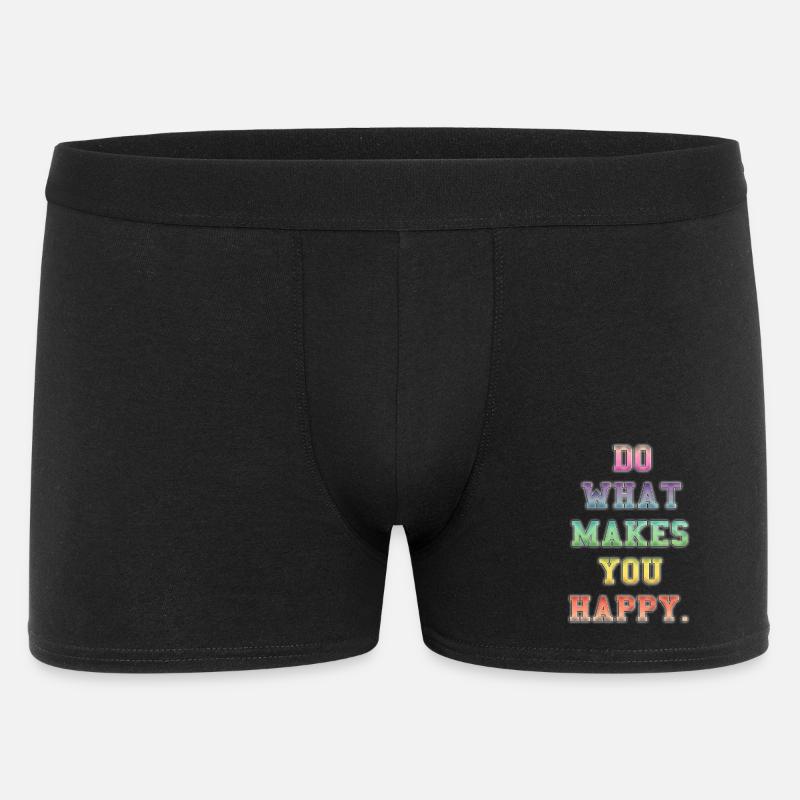 Inspirierende farbenfrohe Glücksbotschaft - Männer Boxer Shorts - Schwarz