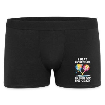 Je joue au pickleball pour brûler les fous - Boxer Homme - noir - Devant