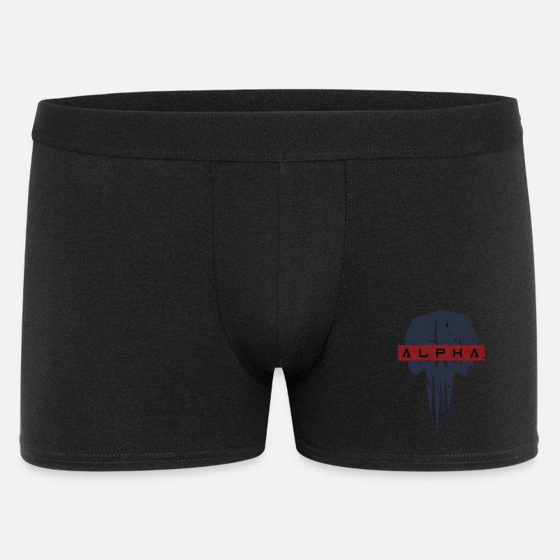 Alpha Skull - Männer Boxer Shorts - Schwarz