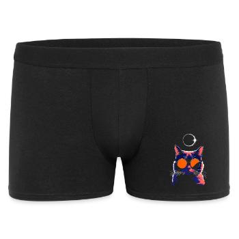 Katze Sonnenbrille Total Eclipse Cat - Männer Boxer Shorts - Schwarz - Vorne