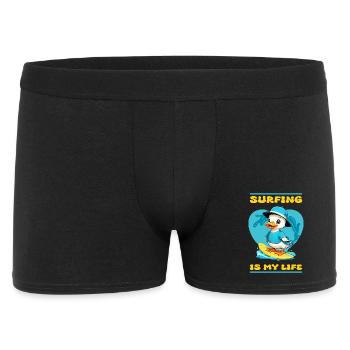 Canard surfeur mignon - Boxer Homme - noir - Devant