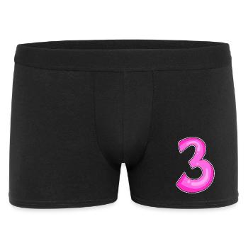 Trois - 3 - Numéro 3 - Numéro 3 - Boxer Homme - noir - Devant