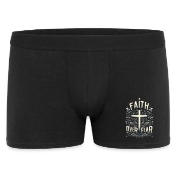 Faith Over Fear Cross Design - Men's Boxer Shorts - black - Front