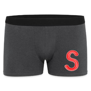 Letter S First letter - Men's Boxer Shorts - charcoal grey - Front
