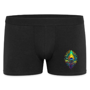 Peacock Feather Feathers Pen Pens - Men's Boxer Shorts - black - Front