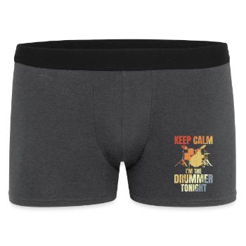 Funny Drummer Saying - Men's Boxer Shorts - charcoal grey - Front
