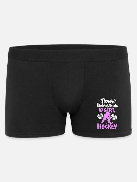 Eishockey Eishockeyspielerin - Männer Boxer Shorts - Schwarz