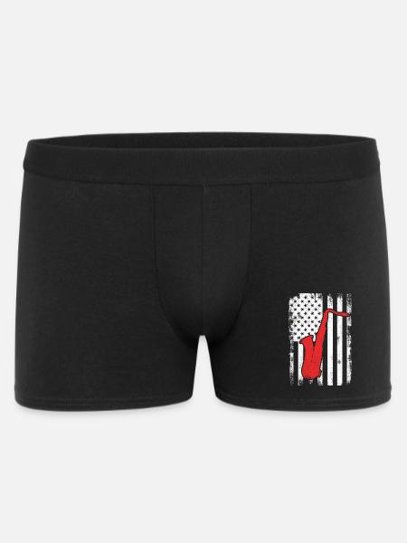 Patriotic US saxophonist - Men's Boxer Shorts - black