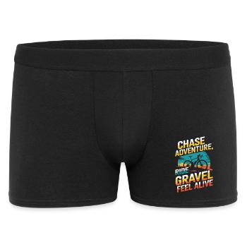 Chase Adventure Ride Kies Fühlt sich lebendig an - Männer Boxer Shorts - Schwarz - Vorne