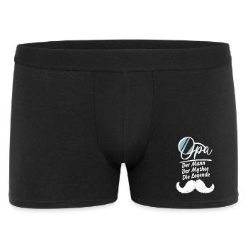 Opa Geschenke Lustig Großvater Geschenkidee Spruch - Männer Boxer Shorts - Schwarz - Vorne