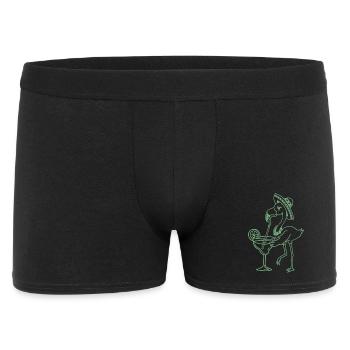 Flamingo trinkt Margarita Cinco de Mayo - Männer Boxer Shorts - Schwarz - Vorne
