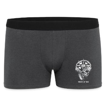 Burden of Mind Skull Wheel - Men's Boxer Shorts - charcoal grey - Front