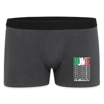 Rom Wortmarke Wiederholung - Männer Boxer Shorts - Anthrazit - Vorne