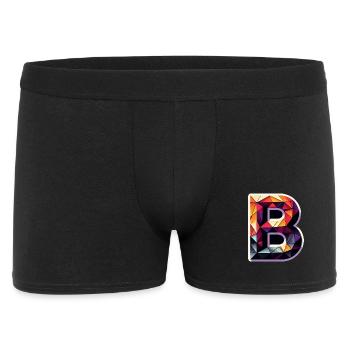 Letter B Polygon Colorful - Men's Boxer Shorts - black - Front