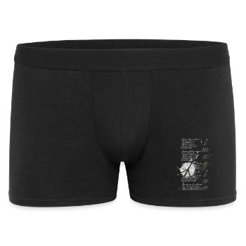 imagine - graphic peace sign and lyrics - Men's Boxer Shorts - black - Front