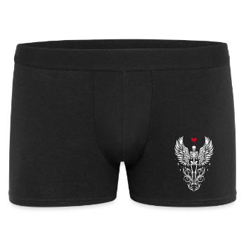 Squelette avec des ailes Anti Saint Valentin - Boxer Homme - noir - Devant