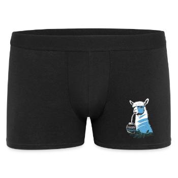 Yerba Mate Alpaca enjoys yerba mate tea - Men's Boxer Shorts - black - Front