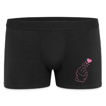 Finger heart k-pop K-drama 2 colors - Men's Boxer Shorts - black - Front