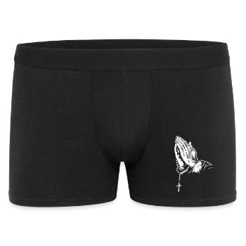 Praying Hands with Rosary Artwork - Men's Boxer Shorts - black - Front