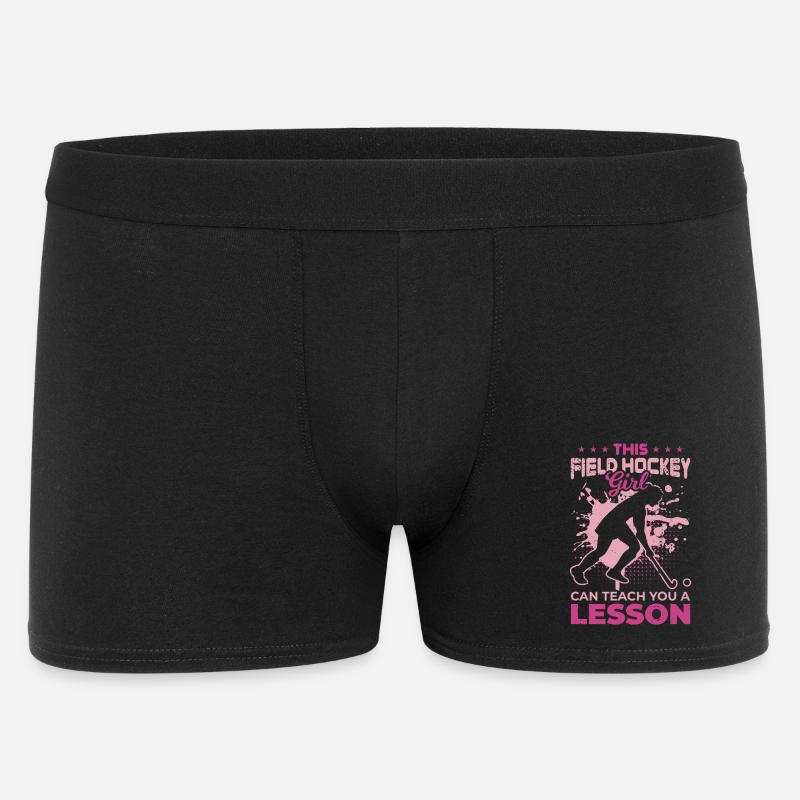 Feldhockeyspielerin - Männer Boxer Shorts - Schwarz