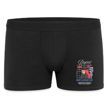 Influenceur, communauté sociale, streaming, podcast, blog - Boxer Homme - noir - Devant