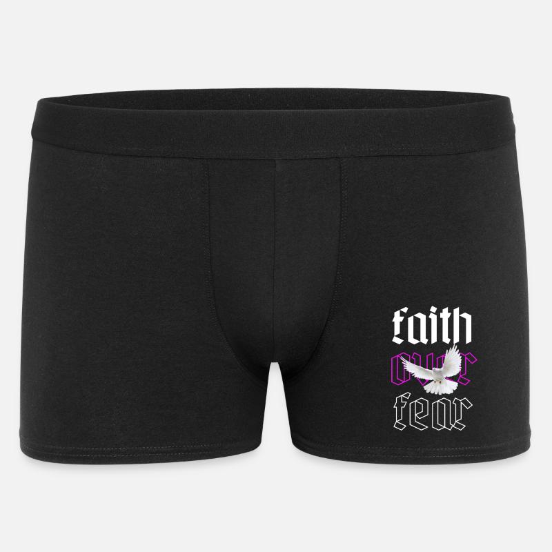 Glaube statt Angst - Männer Boxer Shorts - Schwarz
