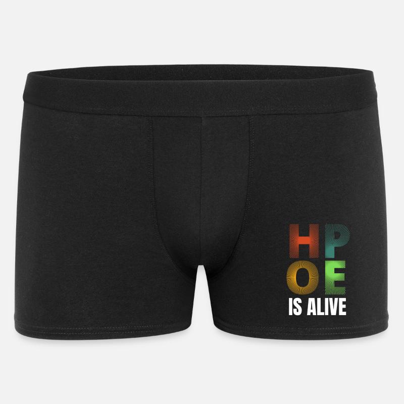 Hope Is Alive Gradiententypografie - Männer Boxer Shorts - Schwarz
