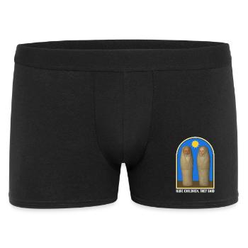 Mittelalter Baby Meme – Have Children, They Said - Männer Boxer Shorts - Schwarz - Vorne