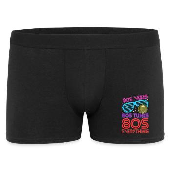 80s Vibes Tunes Everything - Männer Boxer Shorts - Schwarz - Vorne
