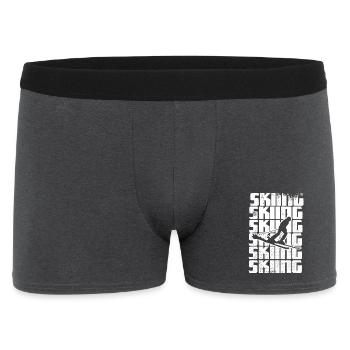 Funny skier - Men's Boxer Shorts - charcoal grey - Front