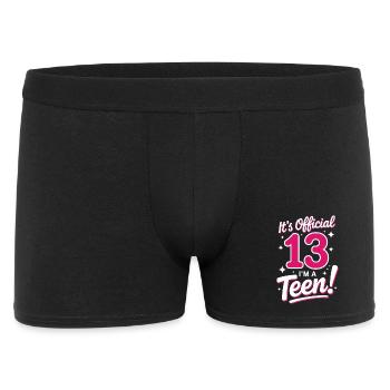 13th birthday teenager gift - Men's Boxer Shorts - black - Front