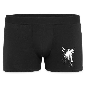 Silhouette de forêt de loups nordiques - Boxer Homme - noir - Devant