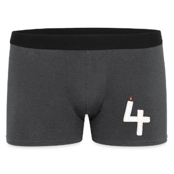 Conception de bougie festive numéro quatre - Boxer Homme - charbon - Devant
