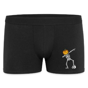 Squelette de danse d'Halloween avec crâne - Boxer Homme - noir - Devant