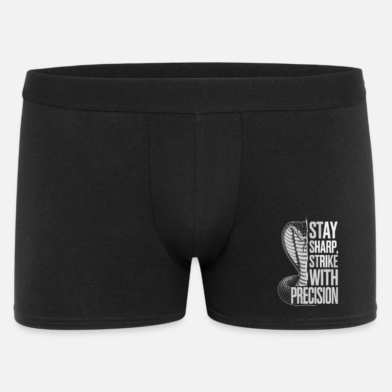 Cobra avec citation de précision - Boxer Homme - noir