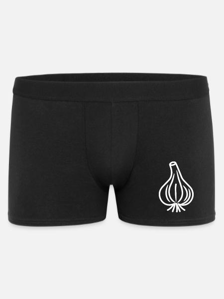 Minimalist garlic clove - Men's Boxer Shorts - black