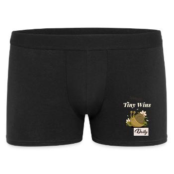 Small Victories Every Day Snail - Men's Boxer Shorts - black - Front