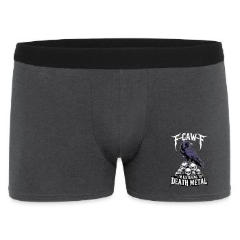 Raven over Skulls – Death Metal - Men's Boxer Shorts - charcoal grey - Front