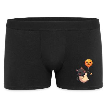Halloween Cat with Halloween Pumpkin - Men's Boxer Shorts - black - Front