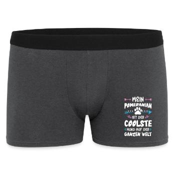 Dicton de chien poméranien - Boxer Homme - charbon - Devant