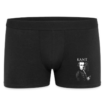 Kant Portrait in Bold Monochrome - Men's Boxer Shorts - black - Front