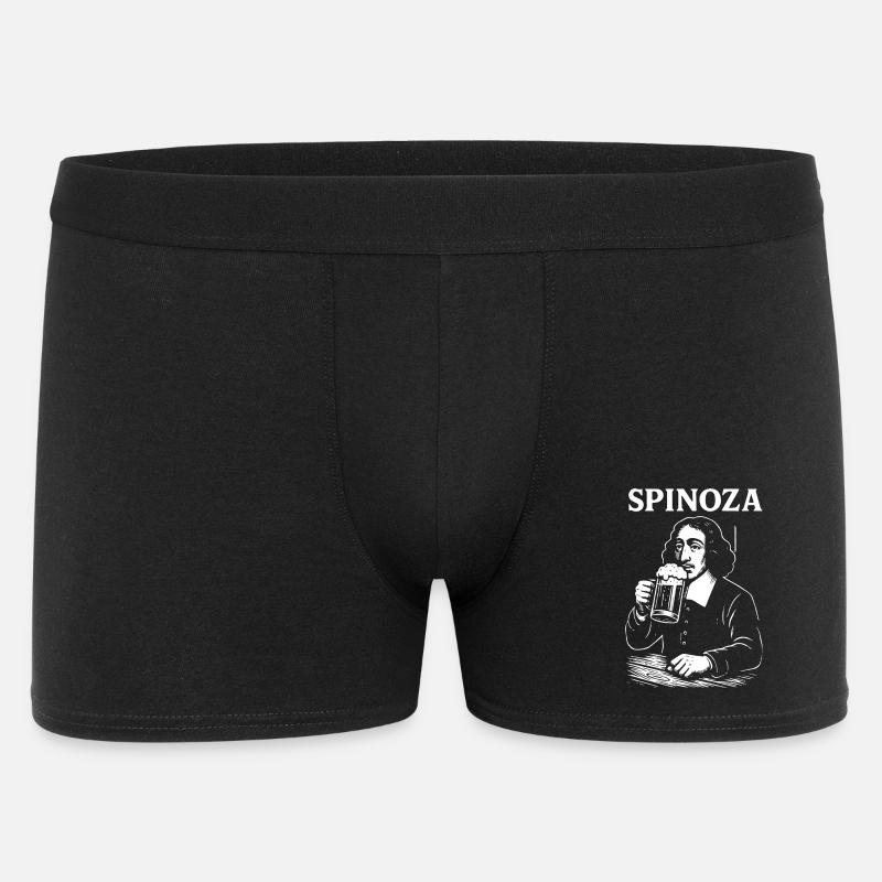Spinoza Bier Philosoph - Männer Boxer Shorts - Schwarz