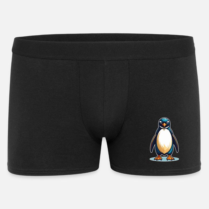 Cooler Pinguin – Süß, frech und sympathisch - Männer Boxer Shorts - Schwarz