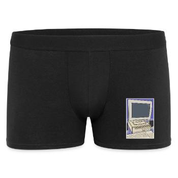 Retro Computer Desktop Setup - Men's Boxer Shorts - black - Front