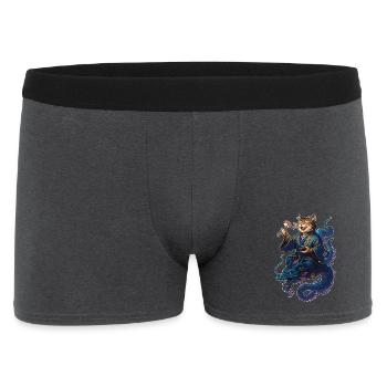 Sushi Cat Tiger Kimono Dragon Gift - Men's Boxer Shorts - charcoal grey - Front