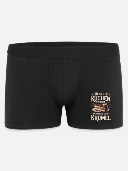 When the cake speaks, the crumb is silent - Men's Boxer Shorts - black